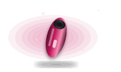 Illustration of an air-pulse toy (drawing, not the actual product)