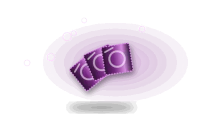 Illustration of foil condom wrappers (drawing, not the actual product)