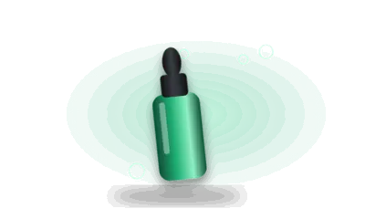 Illustration of a dropper bottle (drawing, not the actual product)