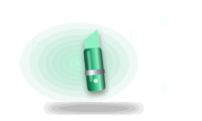 Illustration of a lipstick-style vibrator (drawing, not the actual product)