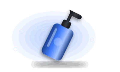 Illustration of a pump bottle (drawing, not the actual product)