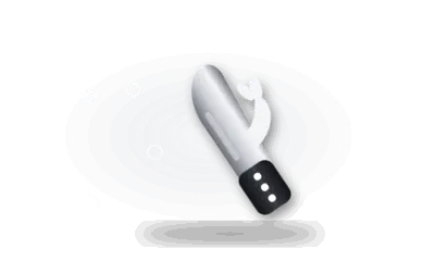 Illustration of a rabbit-style vibrator (drawing, not the actual product)