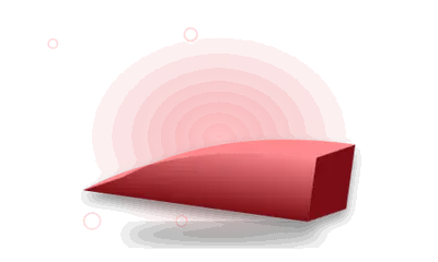 Illustration of a foam ramp (drawing, not the actual product)