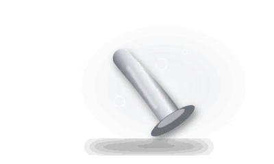 Illustration of a smooth silicone toy (drawing, not the actual product)