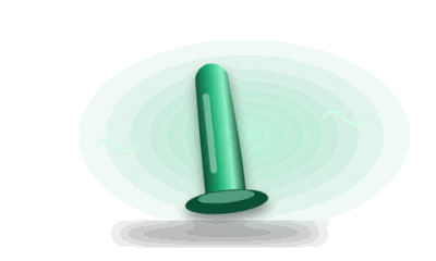 Illustration of a smooth silicone toy (drawing, not the actual product)