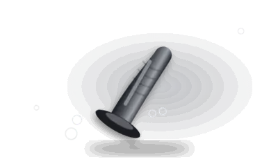 Illustration of a smooth silicone toy (drawing, not the actual product)