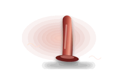 Illustration of a smooth silicone toy (drawing, not the actual product)