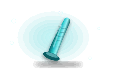 Illustration of a smooth silicone toy (drawing, not the actual product)