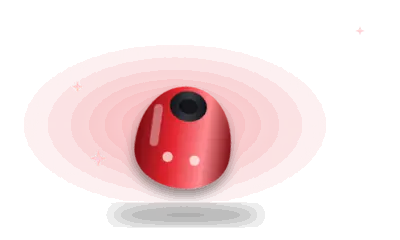 Illustration of a sonic-wave massager (drawing, not the actual product)