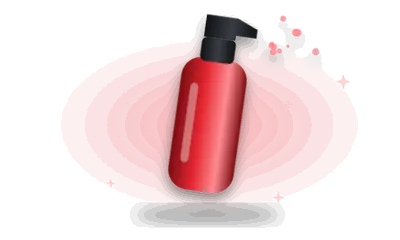 Illustration of a toy-cleaner spray (drawing, not the actual product)
