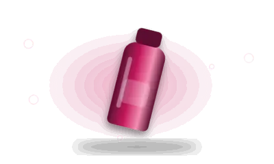 Illustration of a lube bottle (drawing, not the actual product)