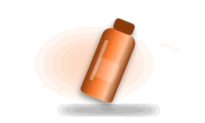 Illustration of a lube bottle (drawing, not the actual product)