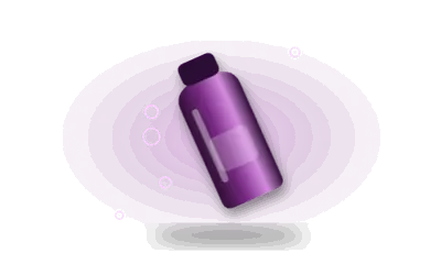 Illustration of a lube bottle (drawing, not the actual product)