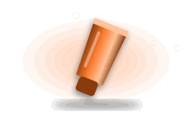 Illustration of a gel tube (drawing, not the actual product)