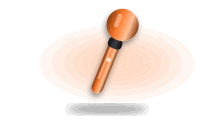 Illustration of a wand massager (drawing, not the actual product)