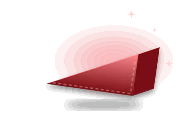Illustration of a foam wedge (drawing, not the actual product)