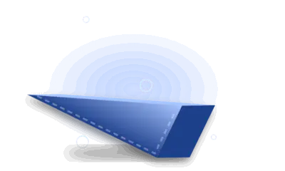 Illustration of a foam wedge (drawing, not the actual product)