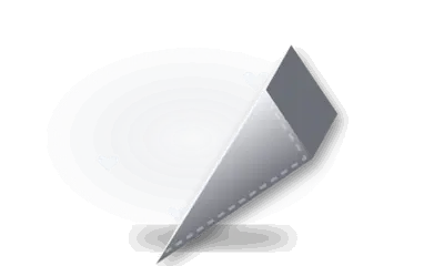 Illustration of a foam wedge (drawing, not the actual product)