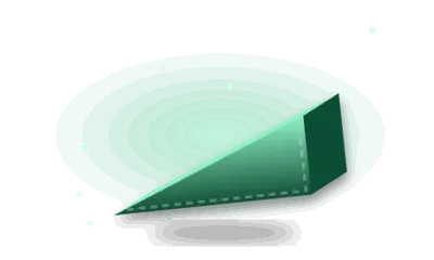 Illustration of a foam wedge (drawing, not the actual product)