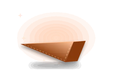 Illustration of a foam wedge (drawing, not the actual product)